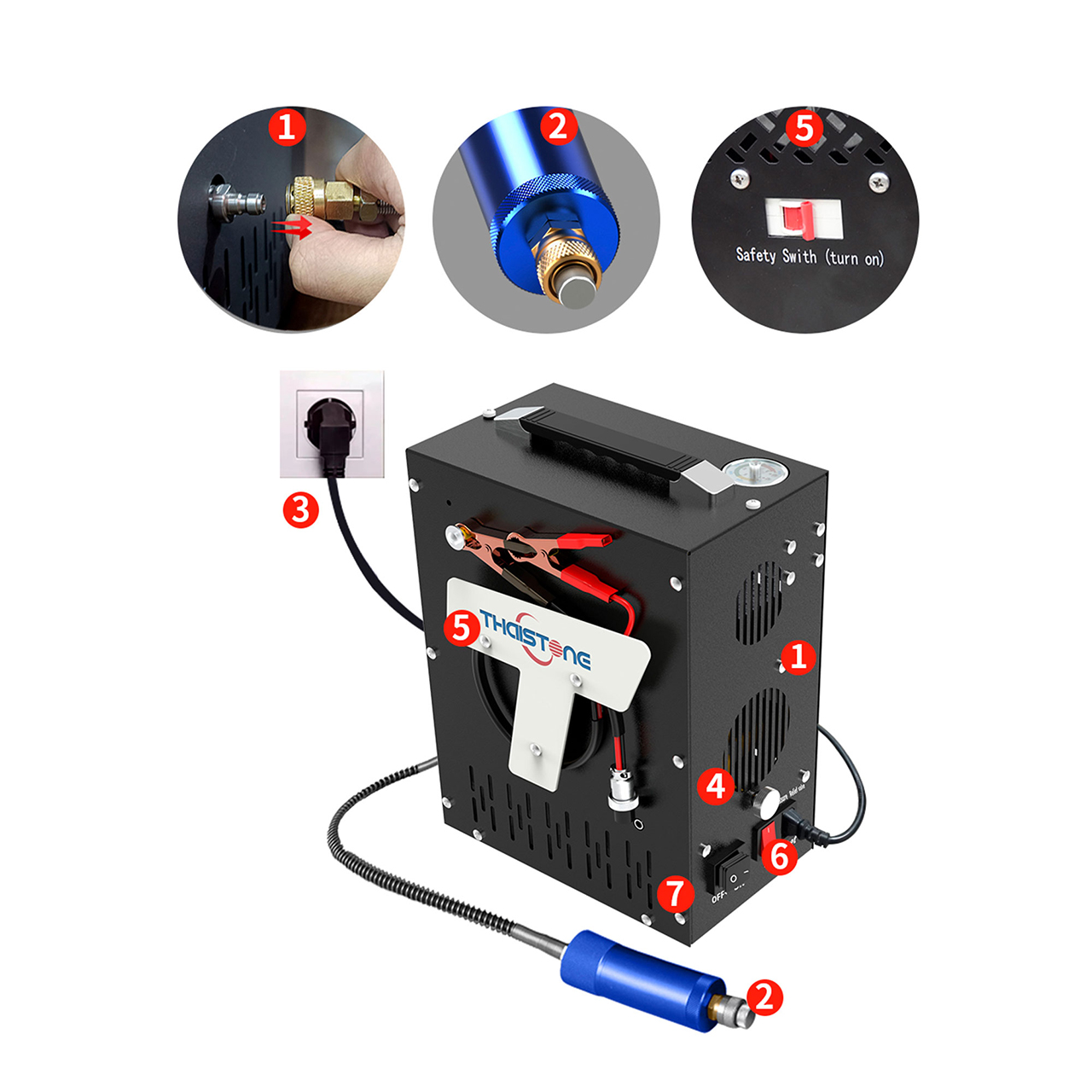 THAISTONE PCP Air Compressor 4500Psi 30Mpa High pressure Paintball Scuba Air Compressor2.jpg