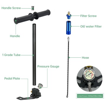 Mini Scuba Tank 3 Stage Pump